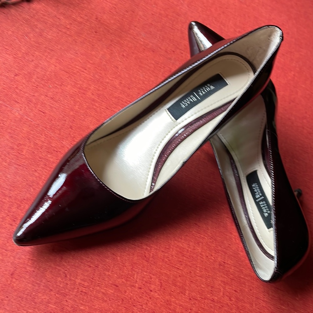 White House Black Market Olivia dark burgundy pumps